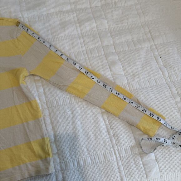 NEW J Crew Shirt Women’s Small Butter Yellow Rugby Striped Polo Knit Y2K Preppy - Picture 14 of 14